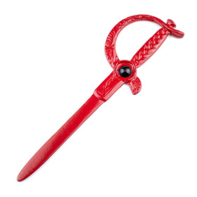 Punhal Cigano Espada Vermelha Pedra Preta 17 CM