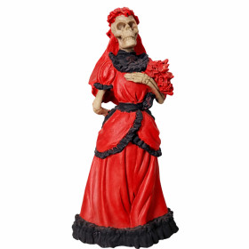 Imagem Rosa Caveira 20cm Resina Imagem Rosa Caveira 20cm Resina