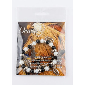 Pulseira Omolú\Obaluaê - preto\branco